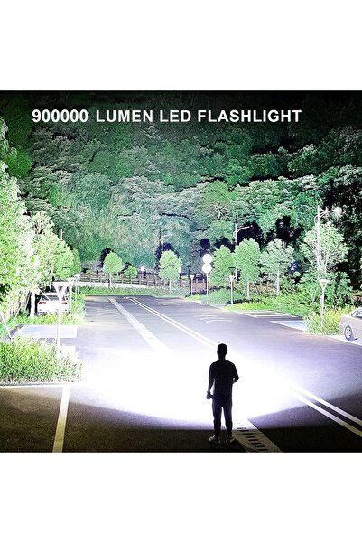 LBE Rechargeable Solar Handheld Spotlight 900,000 Lumen, 9600mAh, 4 Colors, 6 Modes