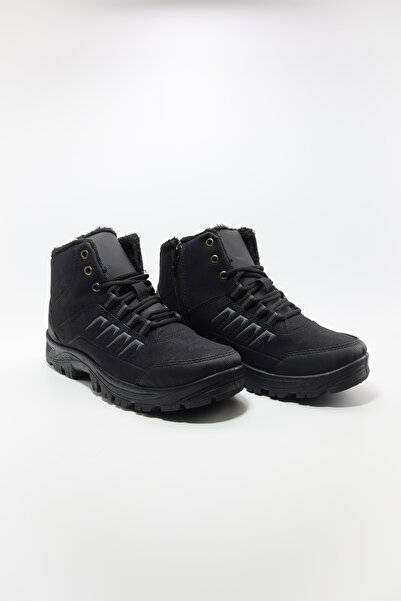 E Kandiş Men's Black Winter Non-Slip Daily Sports Traking Boots