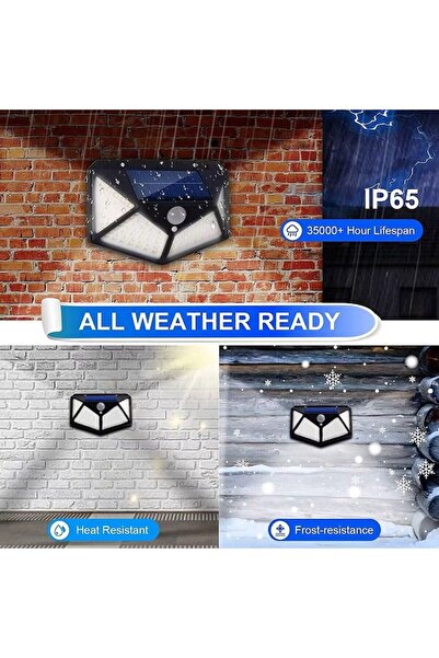 Solar Light with Motion & Dusk Sensor, 3 Modes, 100 LEDs for Outdoor Lighting