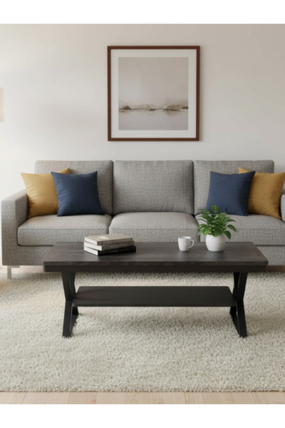 Bec4 Rectangular coffee table with double-layer design (120x60 cm)