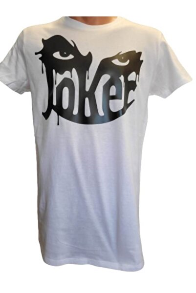 OEM T-shirt Halloween JOKER, hand-printed vinyl, 100% cotton, white