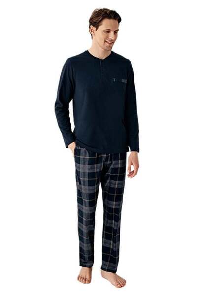 Arnetta 100% Cotton Long Sleeve Men's Pajama Set