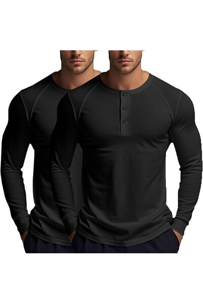 OEM Ανδρικό T-shirt XYKJFIT, μέγεθος S, βαμβάκι, μακριά μανίκια, στενή γραμμή...