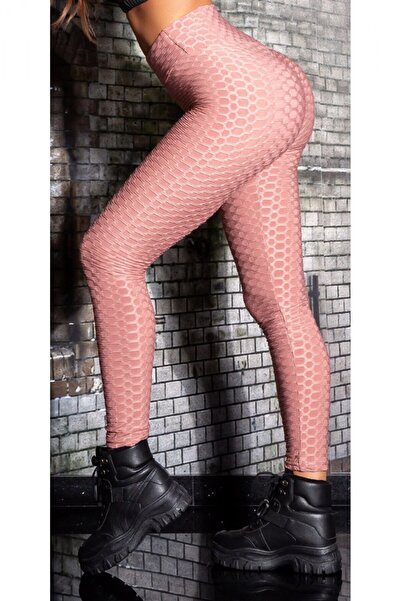 embody Women's high-waisted push-up tights, pink