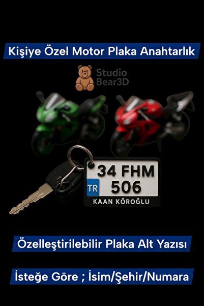 sağlıkçı shopping trend aksesuar Kişiye Özel İsimli Plaka Anahtarlık - Motor ...