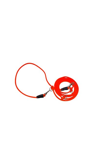 moonparacord Dog Walking Leash Hands-Free Dog Hands Free 8 mm Neon Orange