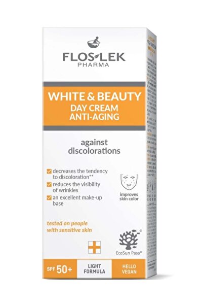 Floslek كريم تفتيح مضاد للشيخوخة والتجاعيد للوجه والرقبة مع عامل حماية من الش...