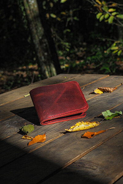 INKD محفظة جلدية عصرية للرجال - جلد بقري أصلي - صناعة يدوية