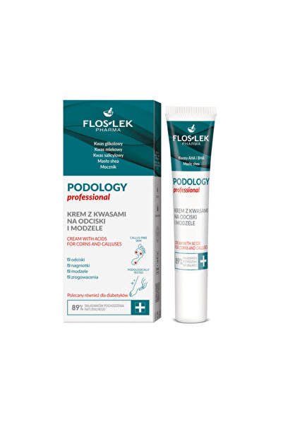 Floslek كريم بودولوجي الاحترافي مع الأحماض لعلاج مسامير القدم والكالوزيا 15 مل