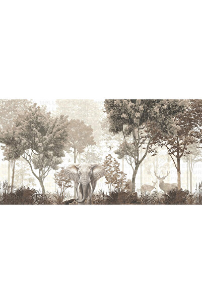 Home Ormanda geyikler ve fil poster duvar kağıdı