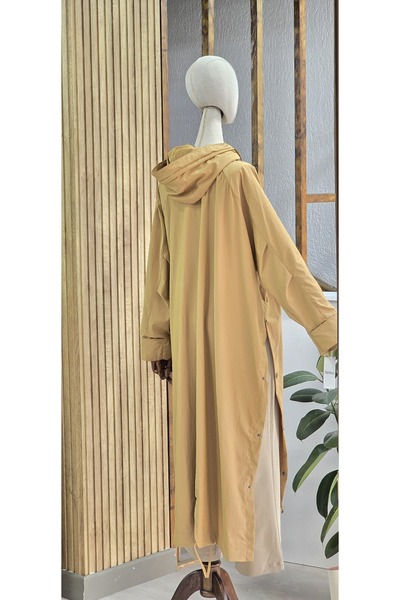 NANTİREA Kesekağıdı Hooded Long Raincoat