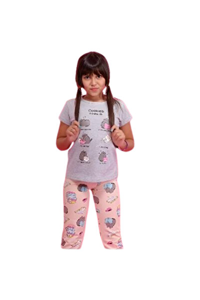 Generic Girls' short-sleeved cotton pajamas - PJ 413