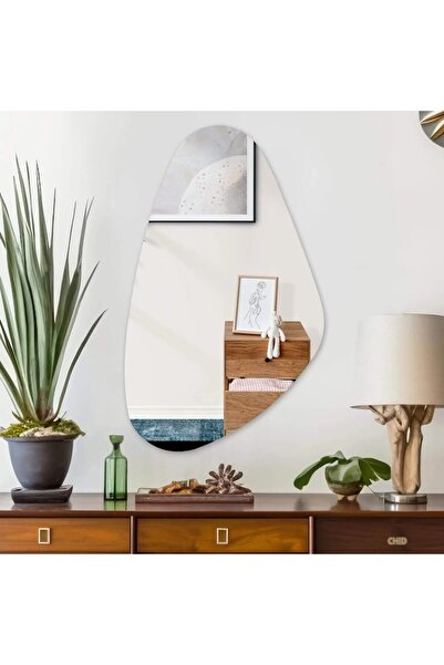 Muzilife Asymmetric Decorative Mirror 50x85 cm (Oval) - Wall Mount