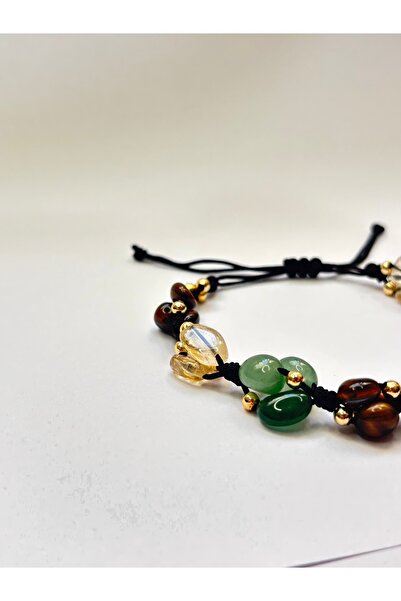 kuartz Abundance and Prosperity Natural Stone Bracelet. Certified Original Natural Stone