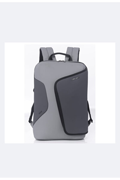 Genuine Rock Laptop Backpack, Fits up to 16” Laptops, High-Quality Polyester, Water-Resistant Grey