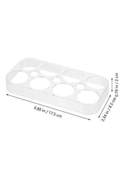 Hemoton Refrigerator Egg Holder, Plastic, 8-Egg Capacity, Stackable, Transparent