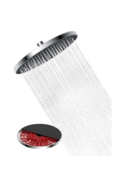 Hibbent Self-cleaning rain shower head, Hibbent, Self-cleaning mechanism, High pressure, Chrome
