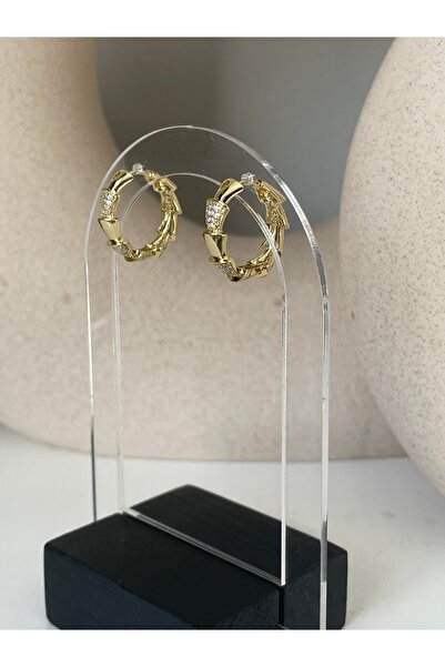 XUPING JEWELRY VİP 14k Taşlı Krokodil Küpe