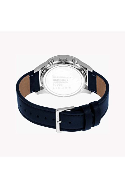 Esprit Men's Blue Leather Watch, Blue Dial | ES1G209L0025