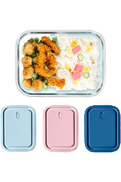 ABK POINT حاويات تخزين الطعام الزجاجية ABKPOINT بأغطية زرقاء محكمة الإغلاق - ...