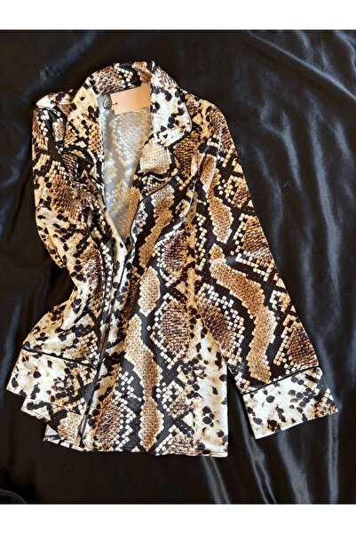 ateviaco Snake pattern satin set