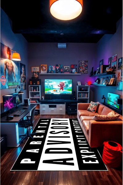 Decorative Anti-Slip Gamer Washable Rug