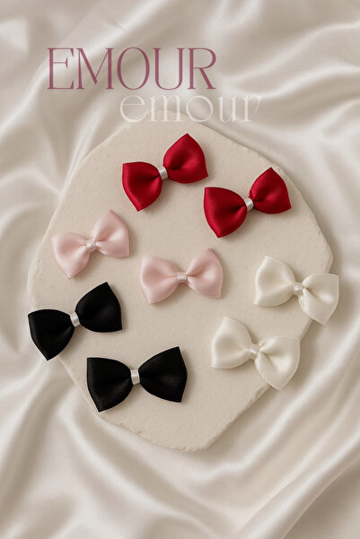 emour Renkli Fiyonk Toka Seti,Kız Çocuk Toka Seti, Fiyonk Klips Toka Seti,Kad...