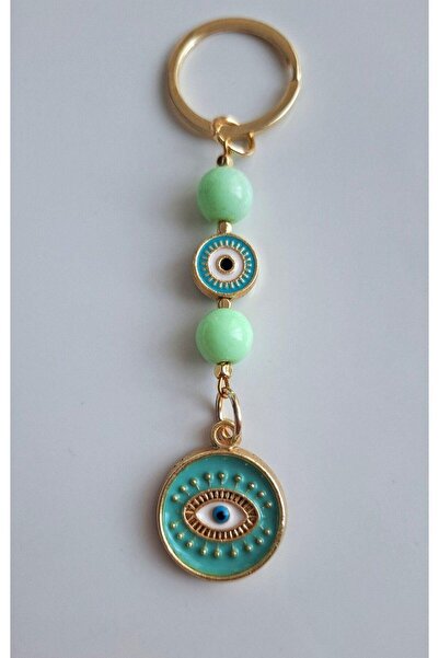 Svc Aksesuar ميدالية مفاتيح مطرزة باللون الأخضر مقاس 10 سم