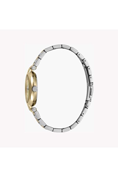 Esprit Women's Silver & Gold Stainless Steel Watch, Champagne Dial | Es1l120m0035