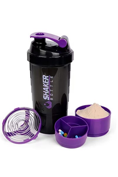 Blend زجاجة خلط بروتين 500 مل ,بروتين شيكر 16 أونصة مانعة للتسرب والإنزلاق لل...