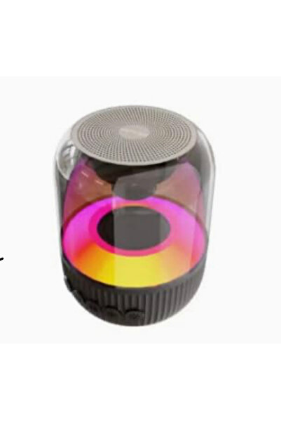 Lenyes S215 LED Wireless Bluetooth Speaker with RGB Lights, 5 Hours Battery Life, Touch Control, Bla