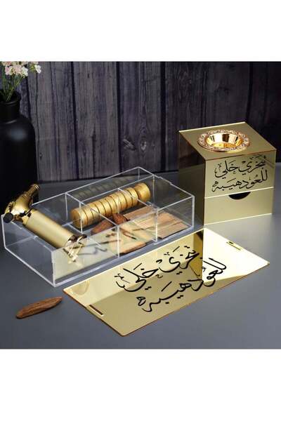 Story of candle مبخرة مع صندوق لحفظ البخور وللتخزين,بعبارة "تبخري خلي للعود ه...