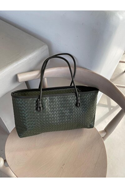 Senza Vedere Pita Baguette Bag with Knitted Detail