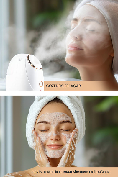 MOEN Yüz Buhar Cihazı – Nano İyonik Buhar Teknolojisiyle Derin Gözenek Temizliği ve Parlak Cilt