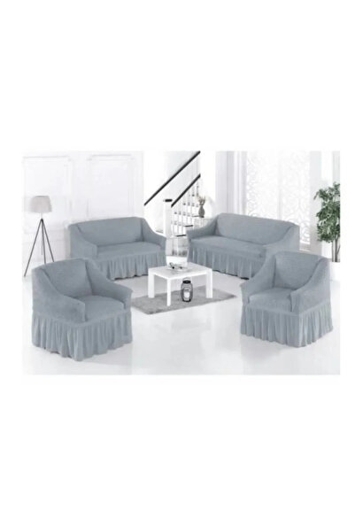 ARTUÇ Bürümcük Pamukluk (3-2-1-1) Sofa Slipcover Set with Skirt (Back Rank)