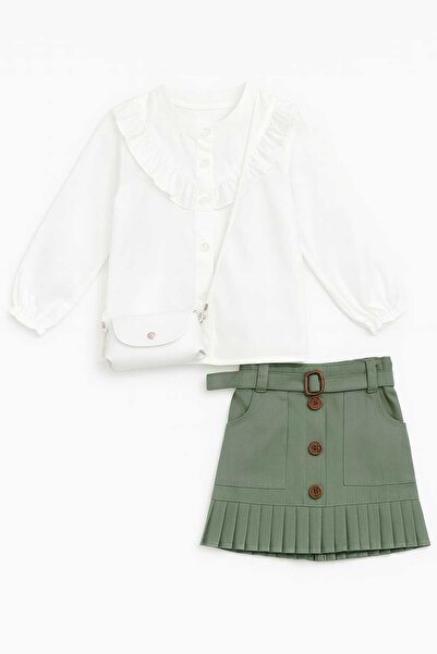 gigigiyim Girl's Suit with Ruffle Detail on the Collar and Bag