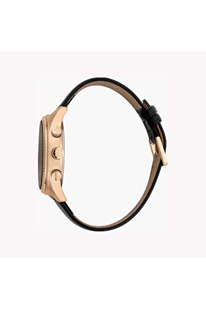 Esprit Men's Black Leather Watch, Black Dial | Es1g018m0065