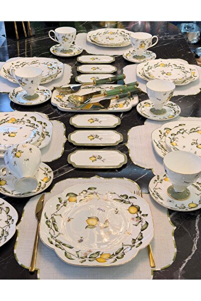 Mikasa Moor 31 Parça 6 Kişilik Lemoon Porselen Kahvaltı Takımı