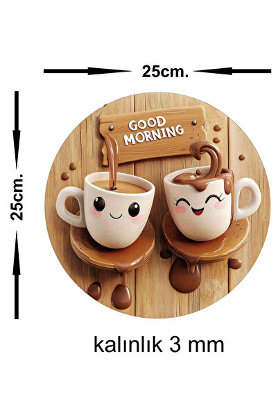 YALOVA SHOP Kahve Köşesi Cafe Duvar Süsü Kahve Sevenlere Özel 25X25 Duvar Dekoru