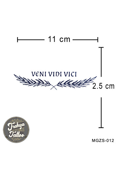 Yarı Kalıcı Dövme Veni Vidi Vici Geçici Dövme