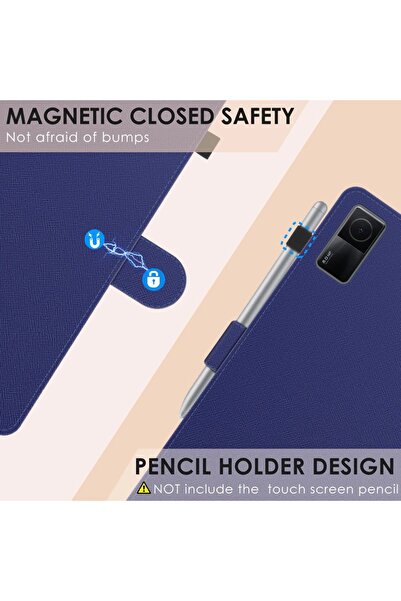 OEM KATUMO case compatible with Xiaomi Redmi Pad 10.61 Inch 2022, PU leather, ultra-thin, Blue color