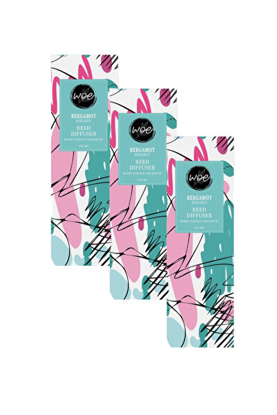 KMS HOME Woe Bambu Çubuklu Oda Kokusu Bergamot 100 ml X 3 Adet