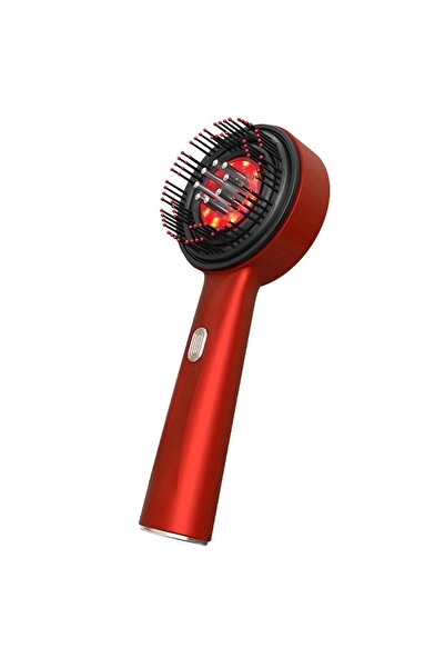 HYX Electric Scalp Massager & Hair Oil Applicator 2-in-1 Heated Vibrating Brush Red