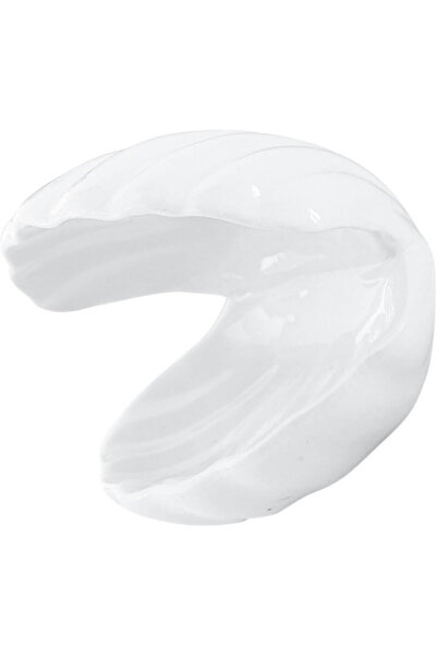 OEM Luxshiny jewelry stand, 14 x 12.6 x 11.7 cm, ceramic, elegant, shell shape, pearl white color