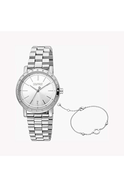 Esprit Women's Silver Stainless Steel Watch, Round Case | Es1l048m0035