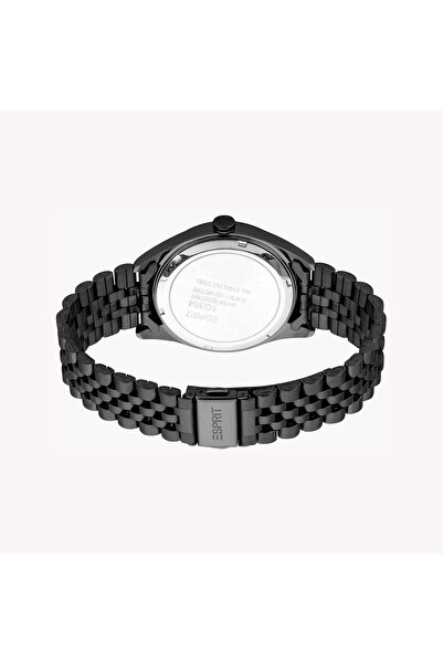 Esprit Men's Black Stainless Steel Watch, Grey Dial | Es1g050m0015
