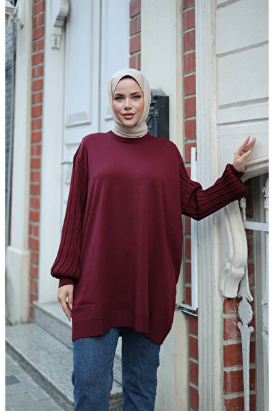 NEW DAĞ Balloon Sleeve Glitter Oversized Tunic
