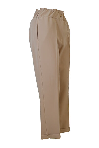 Eskişehir Mağazacılık 5514 Synthesis Pants with Elastic Waist Thin Double Legs