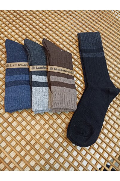 Rocks For Lambswool Patterned 4-Piece Men's Socks