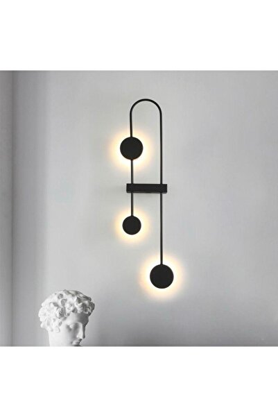 MİNEL DEKOR LED LIGHTING Minel Dekor Lighting Wall Lamp Li̇na Model 70 cm Black